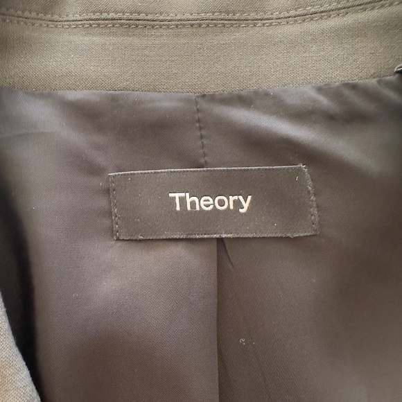 THEORY ETIENNETTE WOMEN'S WOOL-BLEND BLAZER IN OLIVE GREEN, SIZE 8 - Picture 8 of 8